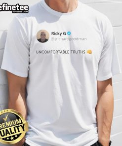 Alt Text: Hot Ricky G Uncomfortable Truths T-Shirt featuring bold graphic design and vibrant colors, perfect for casual wear.