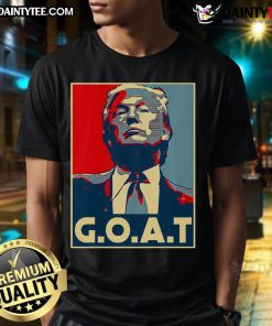 Alt Text: Hot Trump Goat 2024 Election T-Shirt featuring bold design of Trump and goat, perfect for supporters of Trump's comeback.