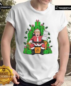 Hot Trump Santa Tax Cuts You're Welcome Christmas T-Shirt featuring a festive design with Santa and tax cut messages.