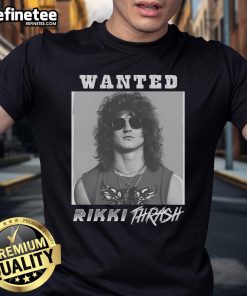 Hot Wanted Rikki Thrash T-Shirt featuring bold graphic design and vibrant colors for a trendy streetwear look.