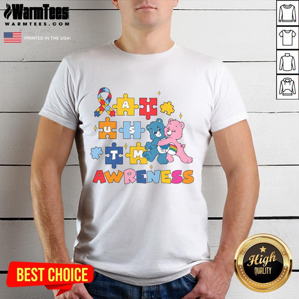 Nice Bears Autism Awareness Autism Puzzle Pieces T Shirt Nice Bears Autism Awareness T-Shirt featuring colorful puzzle pieces symbolizing support for autism acceptance.