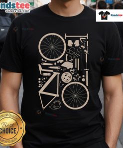 Nice Bicycle Anatomy T-Shirt featuring a detailed graphic for cycling enthusiasts and bikers.