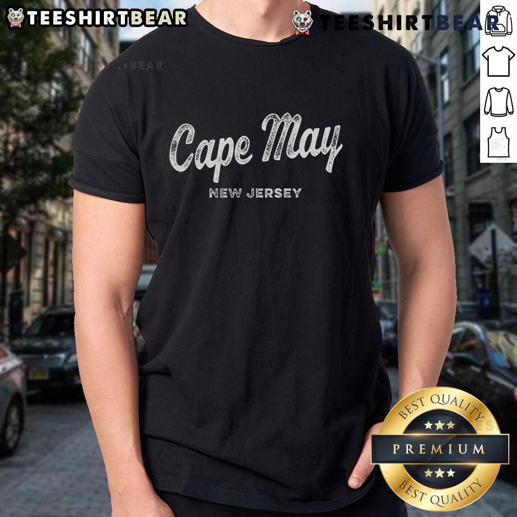Nice Cape May New Jersey Nj Vintage Athletic Sports T Shirt Vintage athletic sports T-shirt featuring 'Nice Cape May New Jersey NJ' design, perfect for casual wear and coastal vibes.