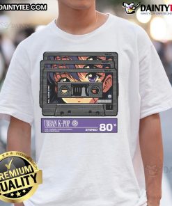Nice Cassette Tape Urban K-Pop Stereo 80's Anime T-Shirt featuring vibrant colors and retro design inspired by 80s music.