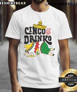 Colorful Cinco De Drinko Mayo T-Shirt featuring festive graphics and vibrant colors, perfect for celebrating Cinco de Mayo.