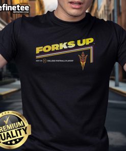 Nice College Football Playoff 2025 Arizona State Slogan T-Shirt featuring bold graphics and team colors for fans.