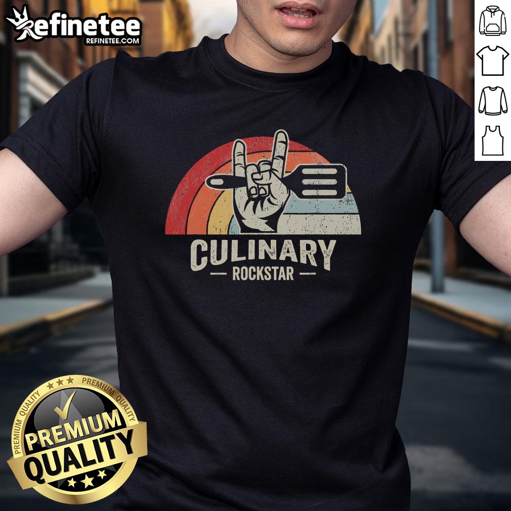 Nice Culinary Rockstar Retro Spatula Groove T Shirt Nice Culinary Rockstar Retro Spatula Groove T-Shirt featuring a vibrant design perfect for cooking enthusiasts.
