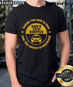 Funny 'Nice Dad's Taxi Service' T-shirt for Father's Day, featuring a playful chauffeur design for dads and papas.