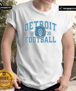 Nice Detroit Football Grit 1930 Game Day sporty T-shirt featuring vintage design and team colors for fans.
