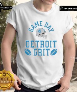 Nice Detroit Grit Game Day Detroit Football T-Shirt featuring bold graphics and a comfy fit for fans.