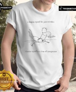 Nice I Forgive Myself T-Shirt featuring a river of compassion design, promoting self-love and healing from past mistakes.