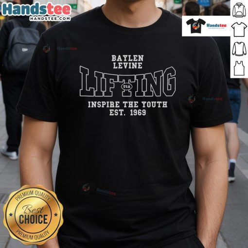 Nice Lifting Inspire The Youth Est 1969 T-Shirt design featuring motivational graphics and a modern fit in vibrant colors.