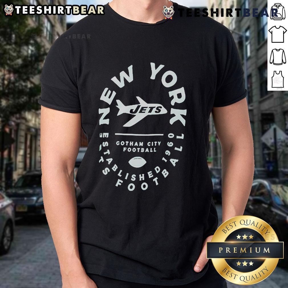 Nice New York Jets Gotham City Football Est 1960 T Shirt Nice New York Jets Gotham City Football Est 1960 T-Shirt featuring vibrant team colors and iconic logo design.