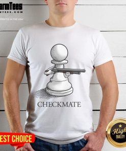 Nice Pawn Shotgun Checkmate T-Shirt featuring a unique chess and gun design for chess enthusiasts and gamers.