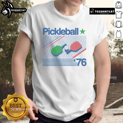Nice Pickleball '76 vintage oatmeal t-shirt featuring retro design and playful graphics for pickleball enthusiasts.