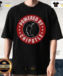 Chili pepper t-shirt featuring 'Nice Powered By Chipotle' design, perfect for spicy food lovers and Chipotle fans.