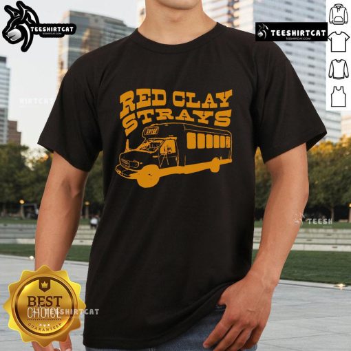 Nice Red Clay Strays Bus T-Shirt featuring a vibrant design, perfect for fans of the Red Clay Strays band.