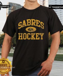 Alt Text: Nice Royal Buffalo Sabres Powerplay T-Shirt featuring team logo and vibrant colors, perfect for fans.