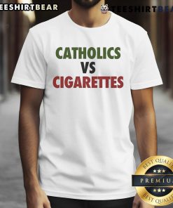 Nice Ryan Cotter Catholics Vs Cigarettes T-Shirt featuring bold graphic design and comfortable fit for casual wear.