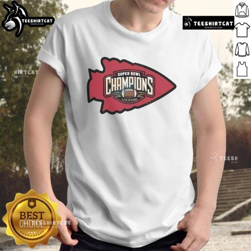 Nice Super Bowl LIX Champions 2025 Kansas City Chiefs football T-shirt featuring vibrant team colors and logo design.