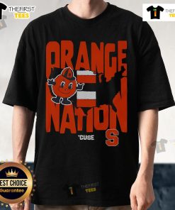 Alt Text: Stylish Syracuse Orange Nation 'Cuse T-Shirt featuring vibrant team colors and logo, perfect for fans.