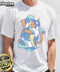 Cubist Cat T-Shirt by Nate Christenson, featuring vibrant colors and unique geometric design, perfect for art lovers.