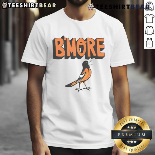 Official Baltimore Pride Bmore Maryland Md T-Shirt featuring vibrant rainbow colors and a bold pride logo.