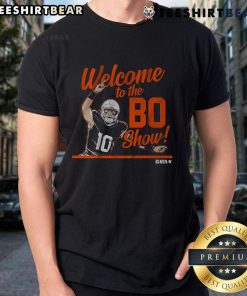 Official Bo Nix Welcome To The Bo Show T-Shirt featuring bold graphics and vibrant colors, perfect for fans and collectors.