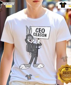 Official Bugs Bunny CEO Season T-Shirt featuring a vibrant design of Bugs Bunny in a business suit, perfect for fans.