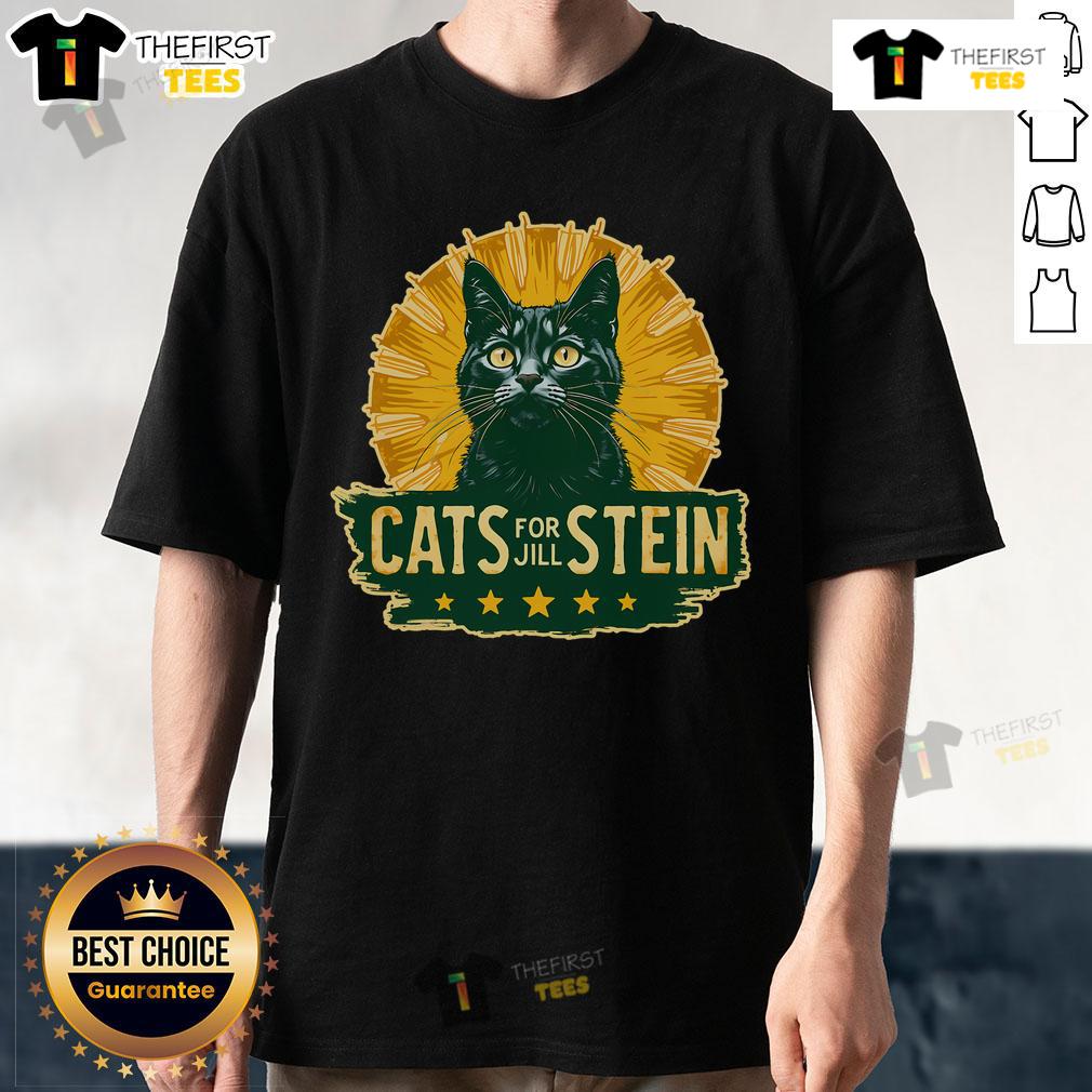 Official Cats For Jill Stein T Shirt Official Cats For Jill Stein T-Shirt featuring playful cat graphics and bold text supporting Jill Stein's campaign.