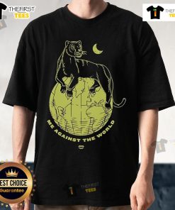 Alt Text: Official Chomp Me Against The World T-Shirt featuring a bold graphic design in vibrant colors on a casual tee.