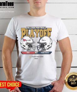 Official College Football Playoff 2025 First Round T-Shirt featuring team logos and vibrant graphics.
