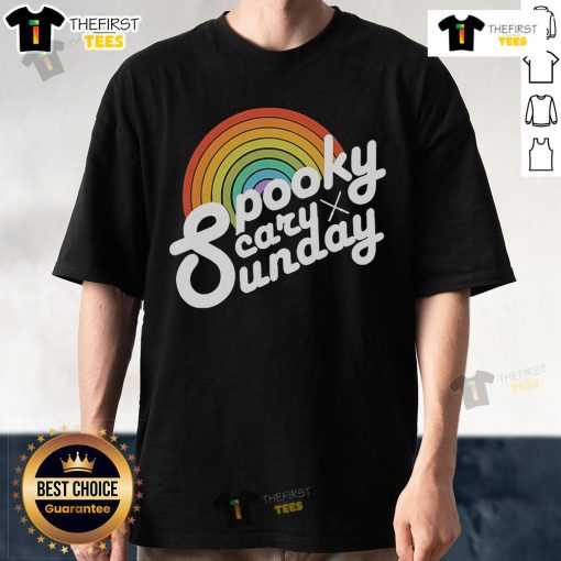 Official Cory Kenshin Spooky Scary Sunday 2024 T-Shirt featuring vibrant graphics and a spooky design for fans.