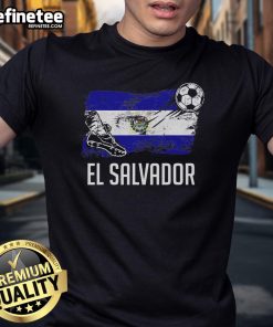 Official El Salvador flag jersey for the Salvadorean soccer team, featuring vibrant colors and team logo design.