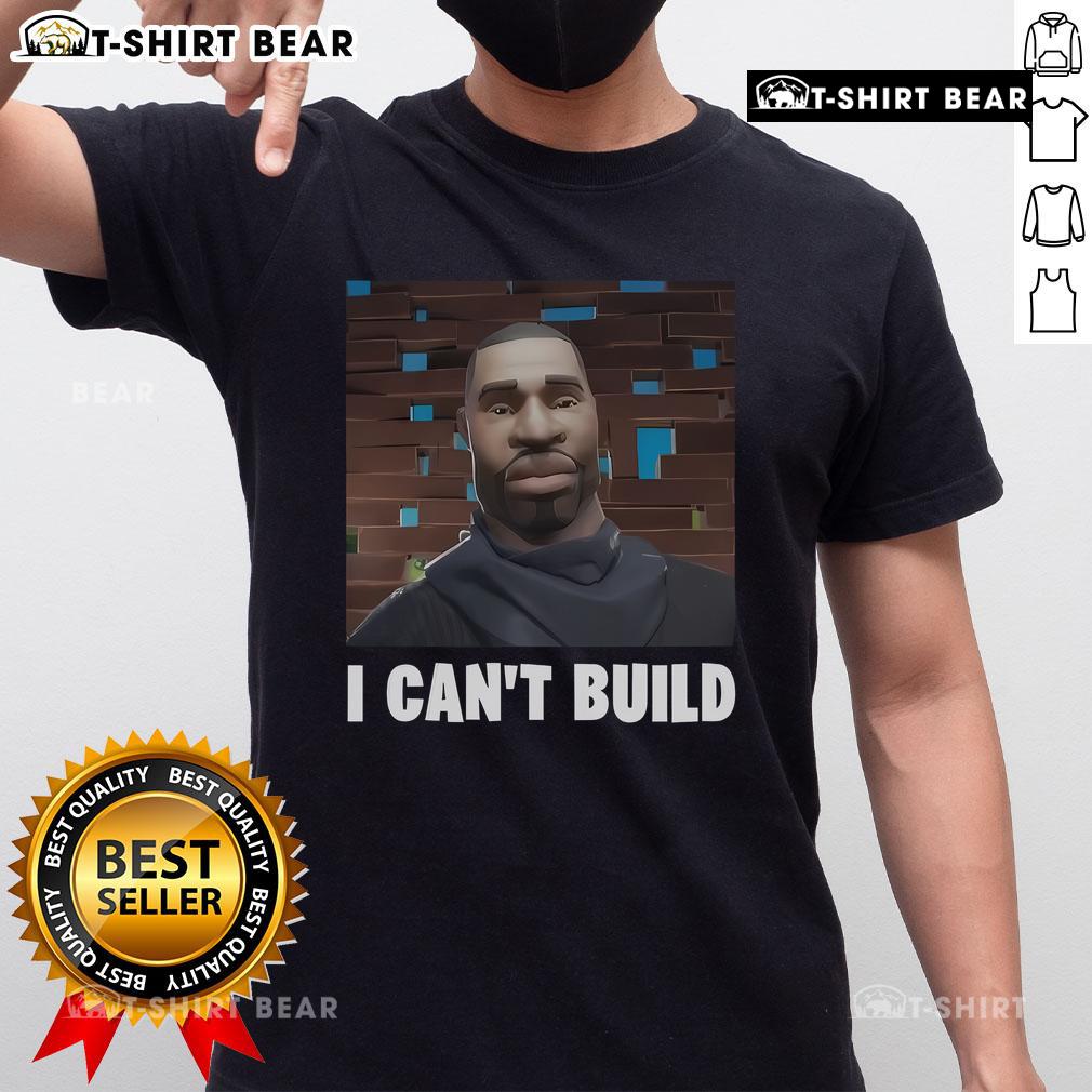 Official Fortnite I Can'T Build T Shirt Alt Text: Official Fortnite I Can't Build T-Shirt featuring bold text design, perfect for gamers and Fortnite fans.