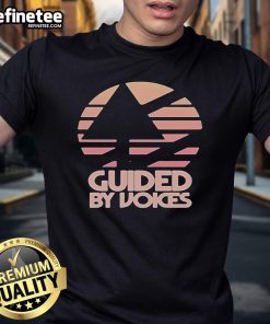 Alt Text: Official Guided By Voices GBV Sun Zip Dark Grey T-Shirt featuring vibrant band logo and stylish zip design.