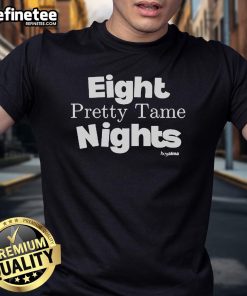 Alt Text: Official Hey Alma Eight Pretty Tame Nights T-Shirt featuring a stylish design for fans of the band.