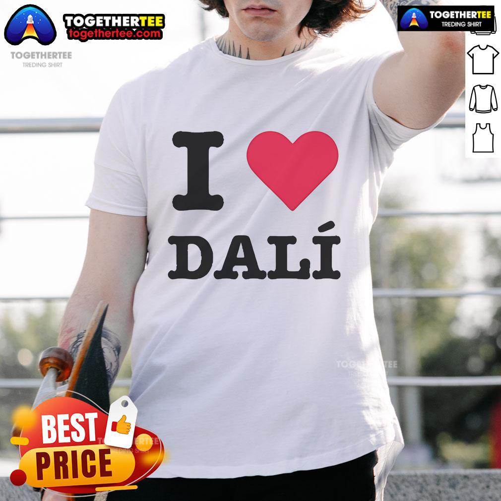 Official I Heart Dalí T Shirt Official I Heart Dal T-Shirt featuring a bold graphic design celebrating artist Salvador Dal's iconic style.