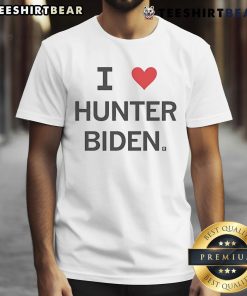 Alt Text: Official I Heart Hunter Biden T-Shirt featuring bold text and a stylish design for supporters of Hunter Biden.