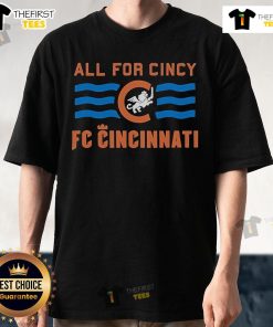 Alt Text: Official JD Vance FC Cincinnati All For Cincy T-Shirt featuring bold graphics, perfect for fans and supporters.