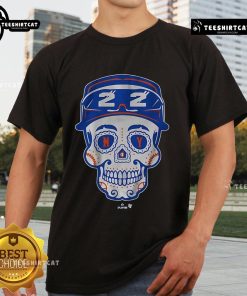 Official Juan Soto Queens Sugar Skull T-Shirt featuring vibrant colors and intricate sugar skull design for fans.