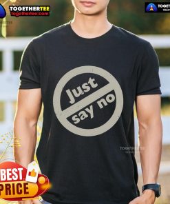 1980s vintage Just Say No anti-drug T-shirt featuring bold graphics and classic style promoting drug awareness.