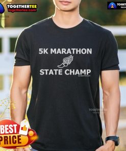 Official Kofuzi cMarathon State Champ T-Shirt featuring vibrant design and logo for runners and marathon enthusiasts.