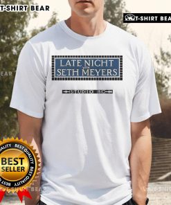 Official Late Night With Seth Meyers Studio 8G T-Shirt featuring iconic logo and design for fans of the show.