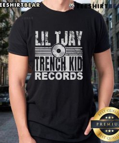 Official Lil Tjay Trench Kid Records T-Shirt featuring unique design and vibrant colors, perfect for fans and collectors.