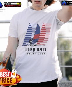 Official Litquidity Yacht Club T-Shirt featuring a stylish design, perfect for fans of the Litquidity community.