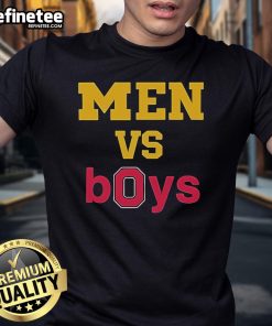 Alt Text: Official Men Vs Boys 2024 T-Shirt featuring a bold graphic design and vibrant colors, perfect for fans and casual wear.