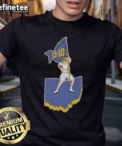 Official Michigan Wolverines Flag Plant 13-10 Ohio State T-Shirt featuring bold team logo and vibrant colors for fans.