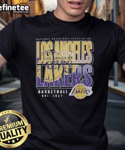 Official National Basketball Association Los Angeles Lakers 1947 T-Shirt featuring vintage logo and classic design.