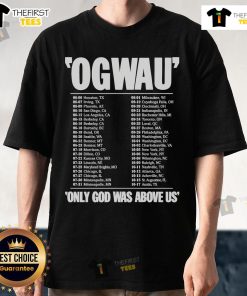Official Ogwau Subway W Tour Dates T-Shirt featuring the tour dates and vibrant design for fans and collectors.